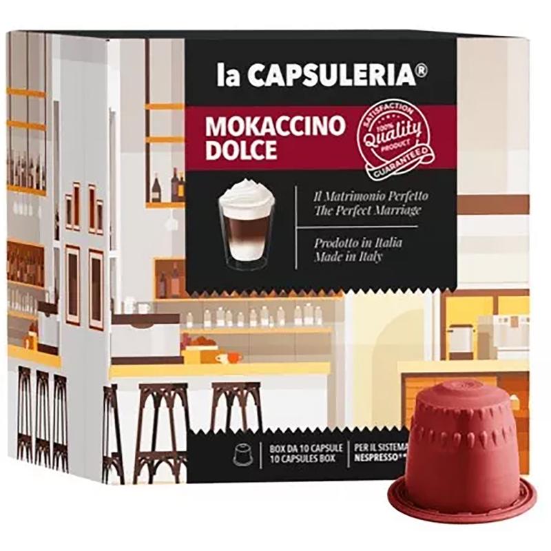 Mokaccino, 80 capsule compatibile Nespresso, La Capsuleria