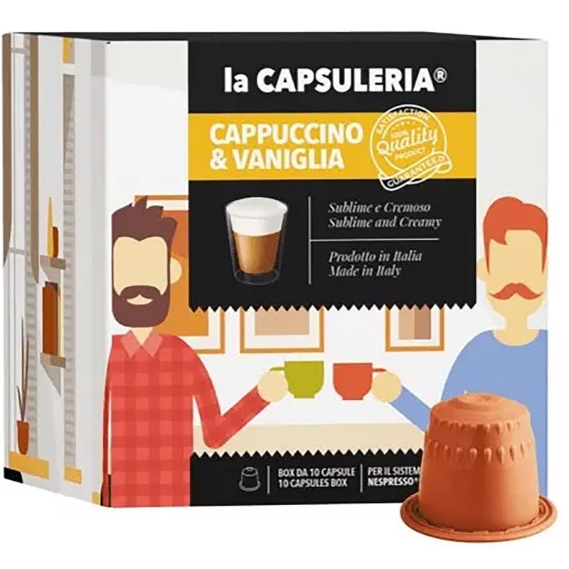 Cappuccino cu Vanilie, 80 capsule compatibile Nespresso, La Capsuleria