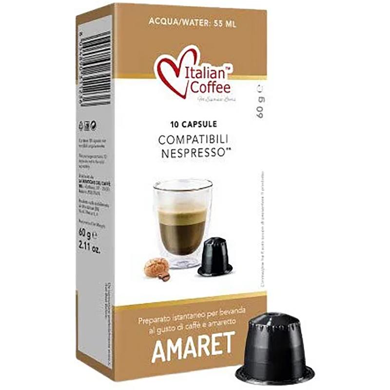 Amaretto, 10 capsule compatibile Nespresso, Italian Coffee, Italian Coffee
