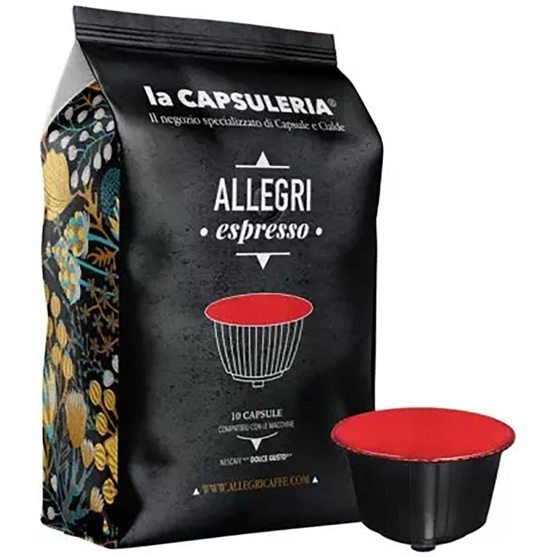 Cafea Allegri Espresso, 100 capsule compatibile Nescafe Dolce Gusto, La Capsuleria