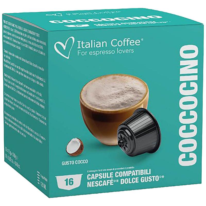 Coccocino, 16 capsule compatibile Nescafe Dolce Gusto, Italian Coffee