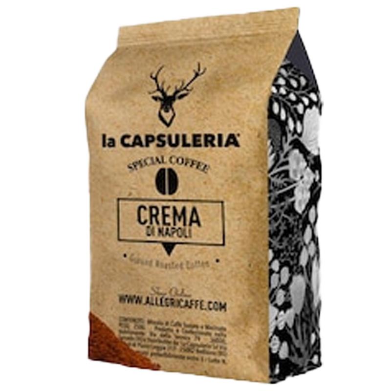 Cafea macinata Crema di Napoli, Robusta, 5 x250 gr, La Capsuleria