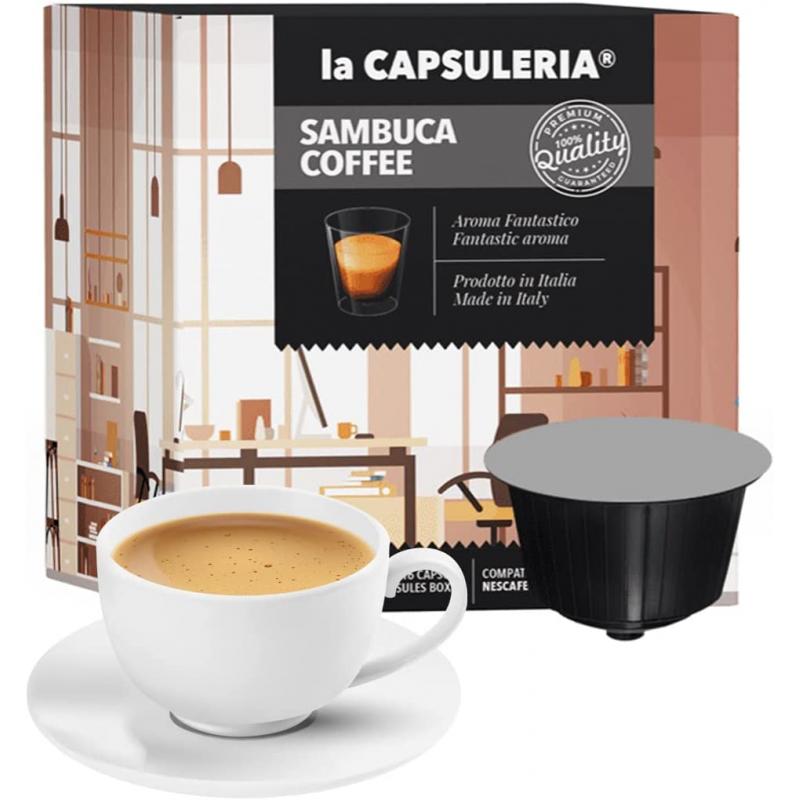 Sambuca Coffee, 96 capsule compatibile Nescafe Dolce Gusto, La Capsuleria