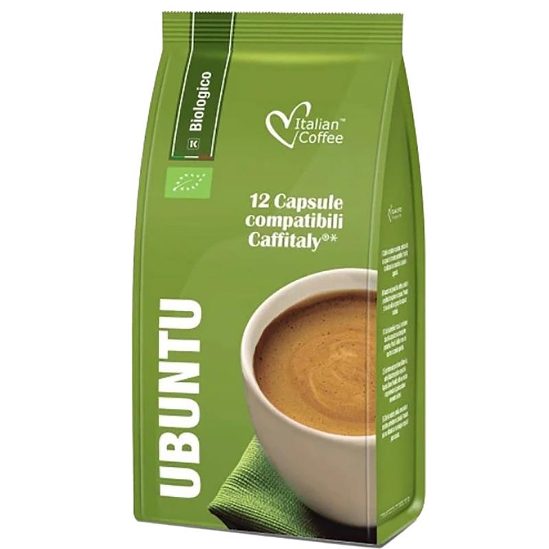 Cafea Ubuntu, 12 capsule compatibile Cafissimo/Caffitaly/Beanz, Italian Coffee