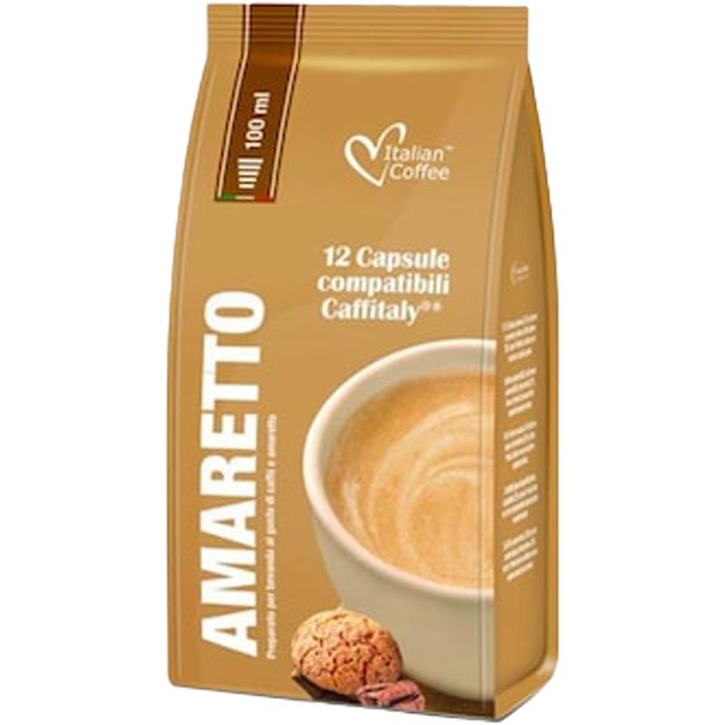 Amaretto, 96 capsule compatibile Caffitaly/Cafissimo/Beanz, Italian Coffee