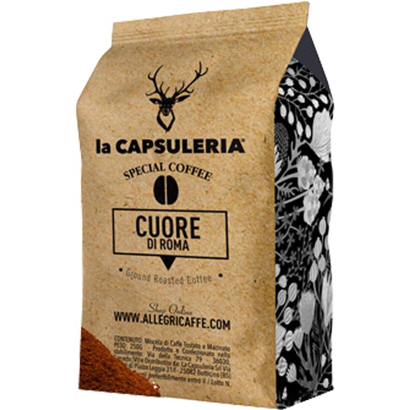 Cafea macinata Cuore di Roma, Arabica, 5x250 G, La Capsuleria