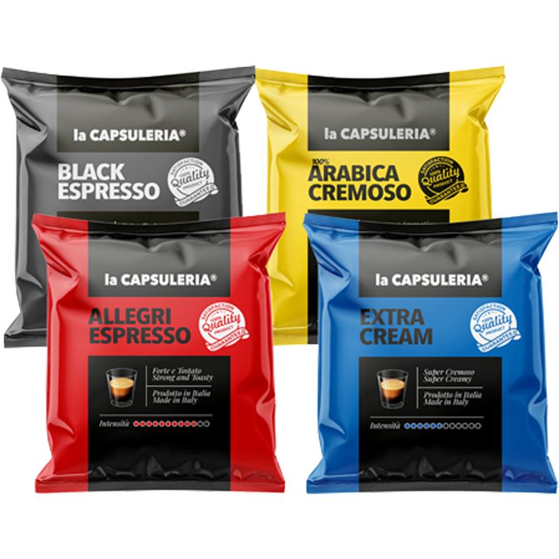 Kit degustare cafea, 9 capsule compatibile Nespresso, La Capsuleria
