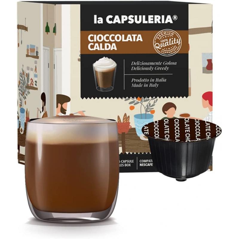 Ciocolata Calda, 16 capsule compatibile Dolce Gusto, La Capsuleria