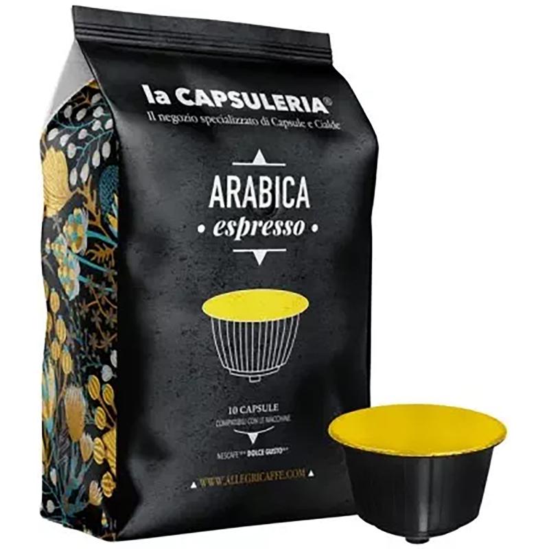 Cafea Arabica Espresso, 10 capsule compatibile Dolce Gusto, La Capsuleria