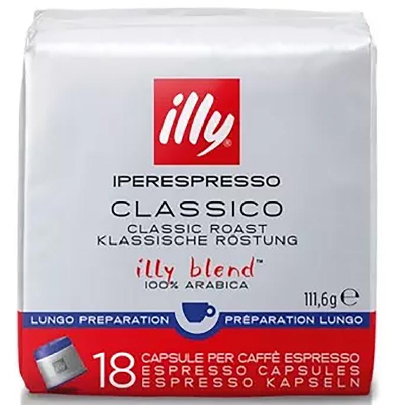Cafea Illy Classico Lungo, 18 capsule compatibile cu Illy Iperespresso Original