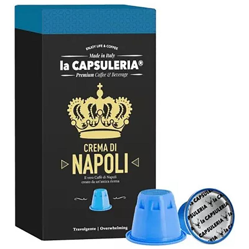Cafea Crema di Napoli, 10 capsule compatibile Nespresso, La Capsuleria