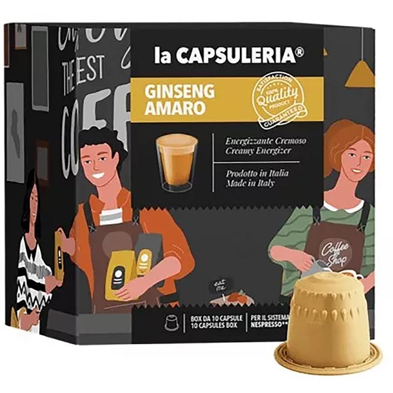 Ginseng amar, 80 capsule compatibile Nespresso, La Capsuleria