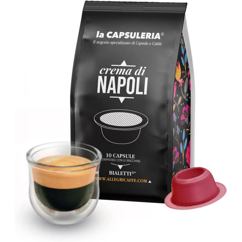 Cafea Crema di Napoli, 10 capsule compatibile Bialetti, La Capsuleria