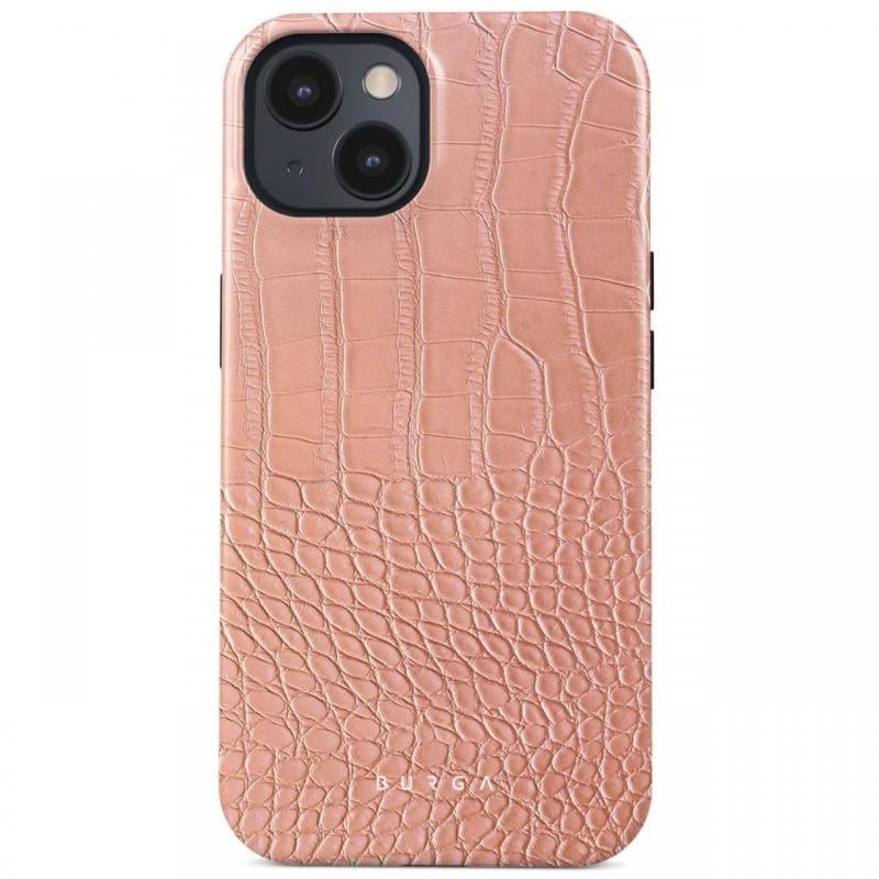 Burga Husa Dual Layer Pink Croco iPhone 15 Plus
