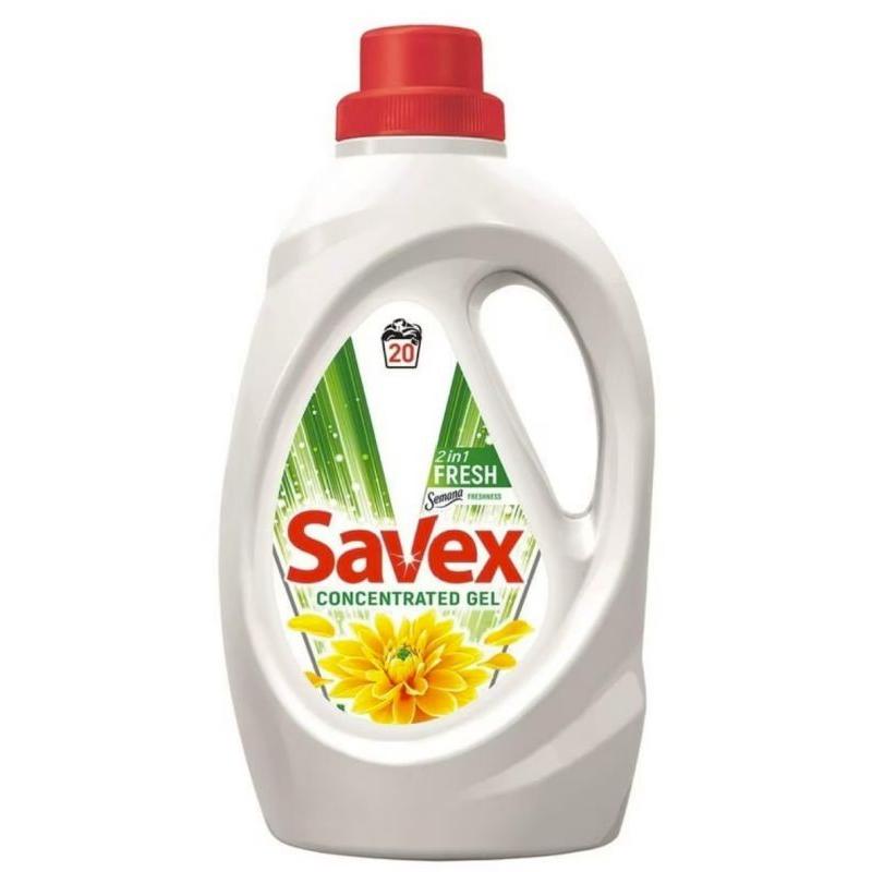 Detergent Automat Lichid Gel Savex 2in1 Fresh, 20 Spalari, 1.1 L