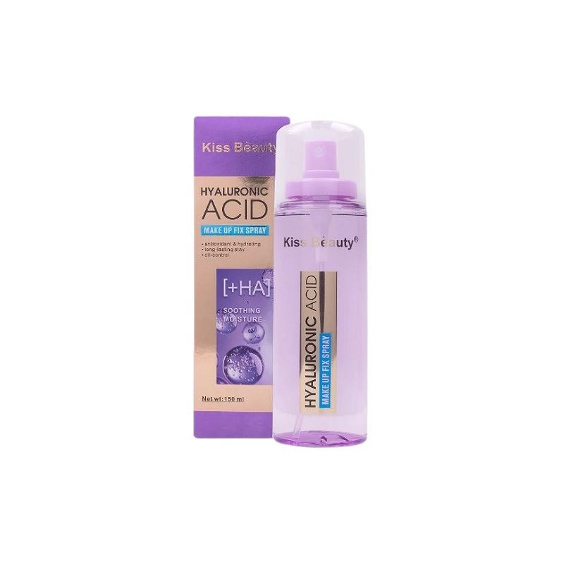 Spray Fixare Machiaj cu Acid Hialuronic, Kiss Beauty, 150 ml