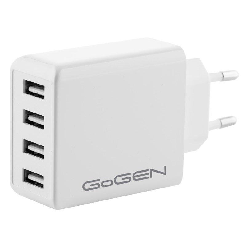 Adaptor de incarcare la retea GoGEN ACH400, 4 x USB 5V/6 A, 30 W, alb