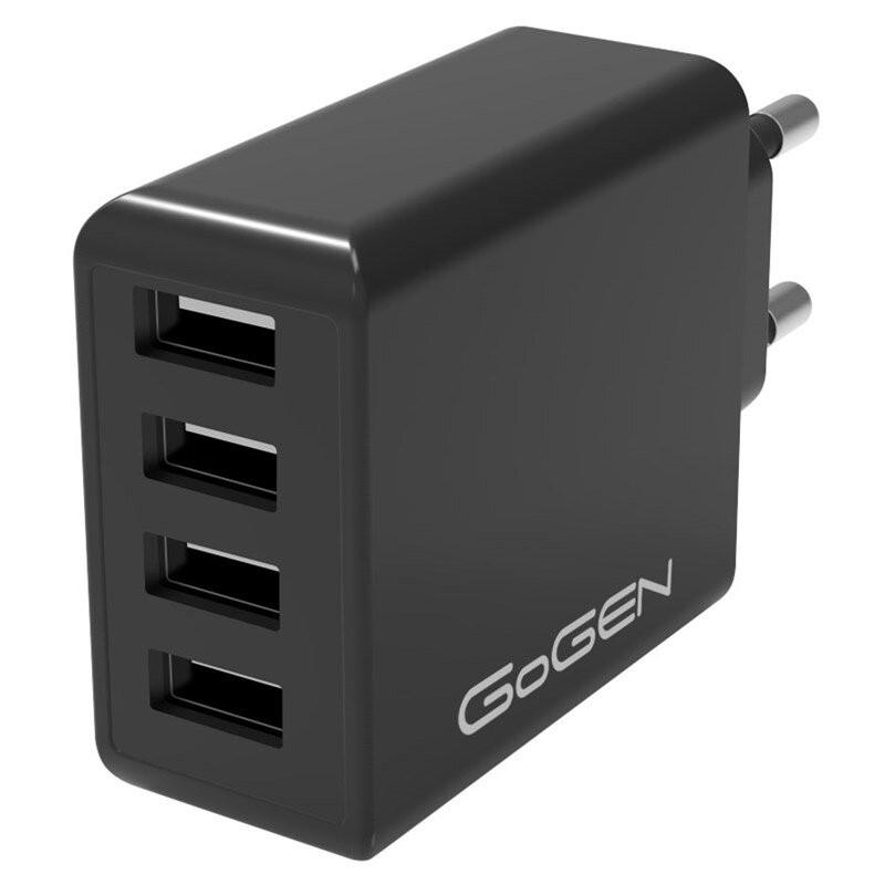 Adaptor de incarcare la retea GoGEN ACH400, 4 x USB 5V/6 A, 30 W, negru
