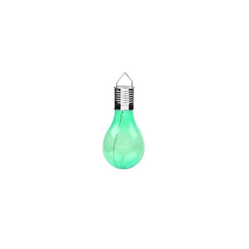 Lampa Solara LED Decorativa sub forma de Bulb, pentru exterior, suspendata, IP65, Ultron Verde, eMazing