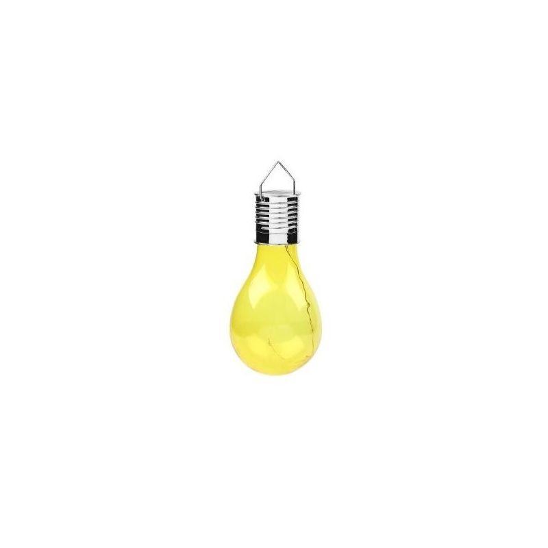Lampa Solara LED Decorativa sub forma de Bulb, pentru exterior, suspendata, IP65, Ultron Galben, eMazing