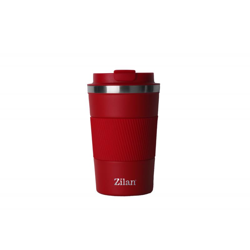 Cana de cafea Zilan ZLN9880 termos, capacitate 380ml, interior din inox, pereti dublii, rosu