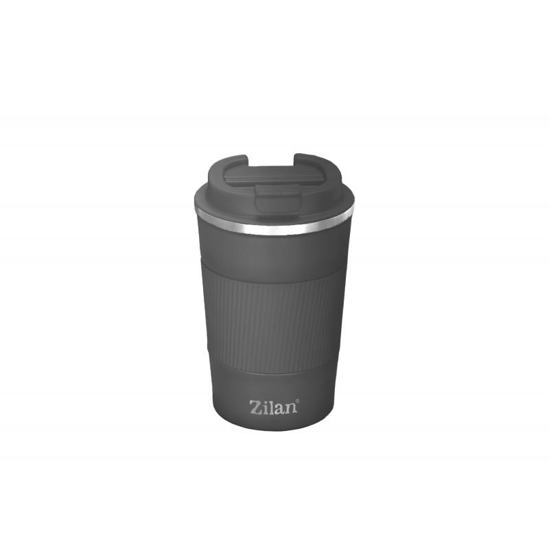 Cana de cafea Zilan ZLN9879 termos, capacitate 380ml, interior din inox, pereti dublii, gri