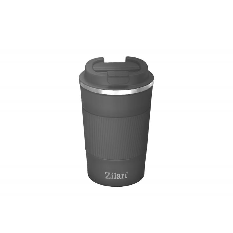 Cana de cafea Zilan ZLN9923 termos, capacitate 510ml, interior din inox, pereti dublii, gri