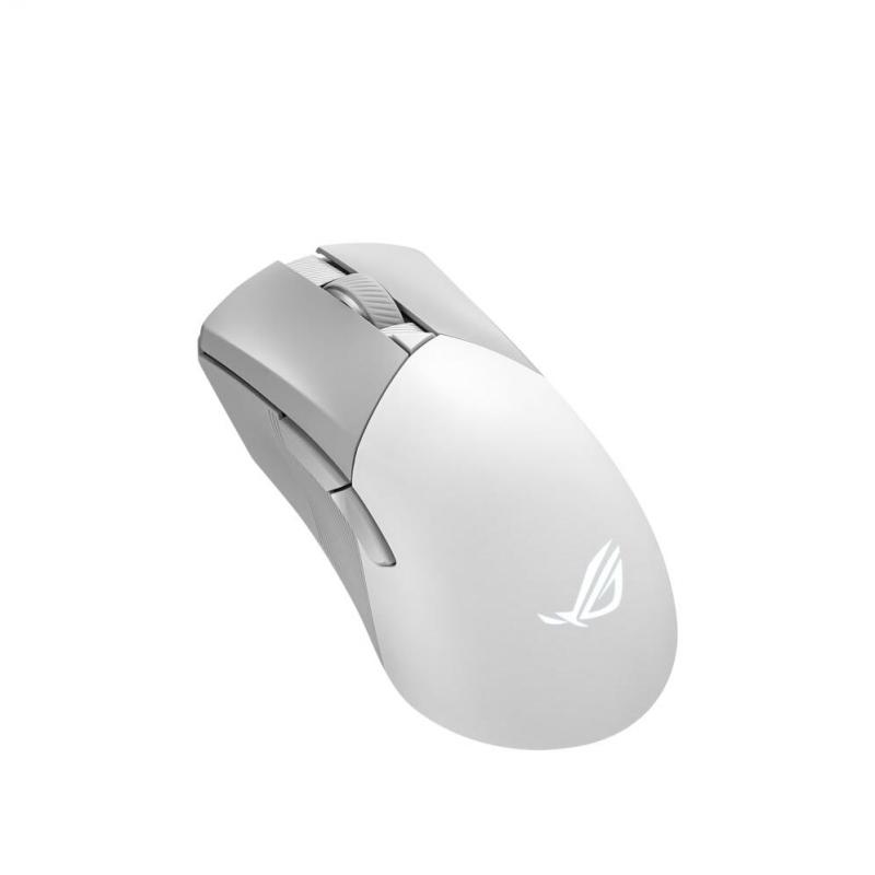 Mouse gaming wireless si bluetooth ASUS ROG Gladius III Wireless AimPoint Moonlight White