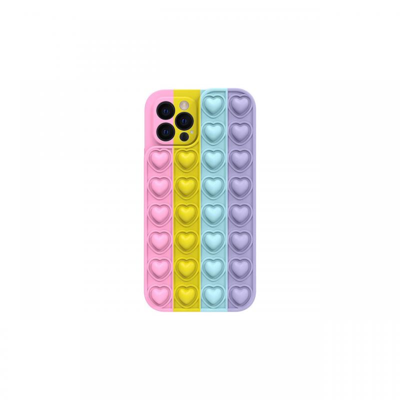Husa iPhone 13 Pro Max Lemontti Heart Pop it Multicolor 3
