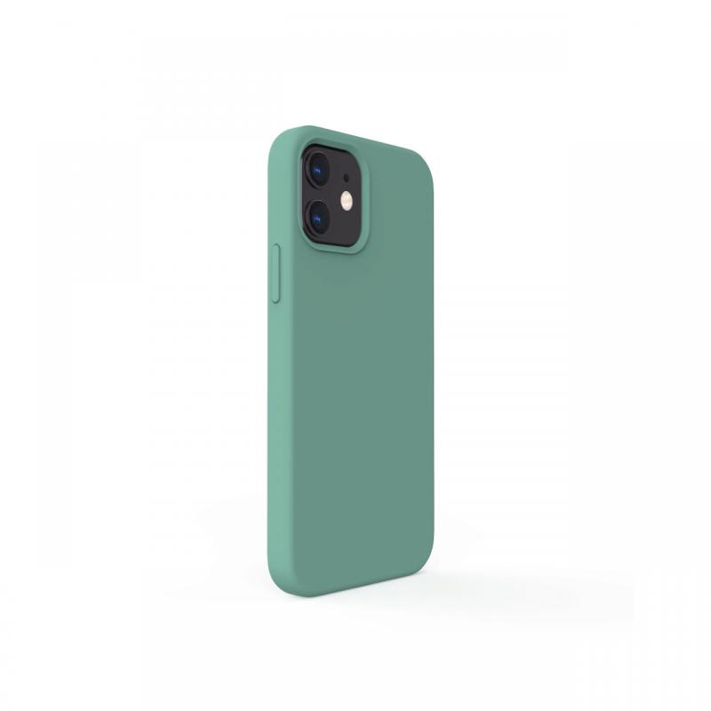 Husa iPhone 12 / 12 Pro Lemontti Liquid Silicon Forest Green
