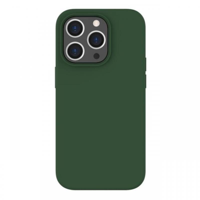 Lemontti Husa Liquid Silicon MagCharge iPhone 14 Pro Max Verde (protectie 360°, material fin, captusit cu microfibra)