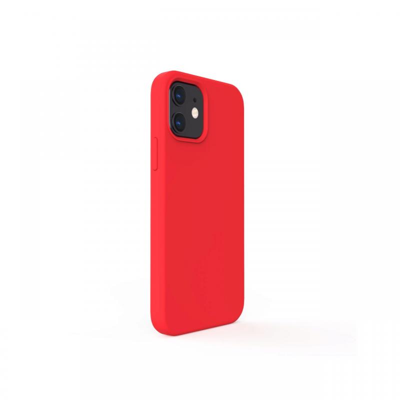 Husa iPhone 12 Mini Lemontti Liquid Silicon Red