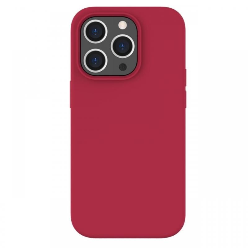 Lemontti Husa Liquid Silicon MagCharge iPhone 14 Pro Roze (protectie 360°, material fin, captusit cu microfibra)