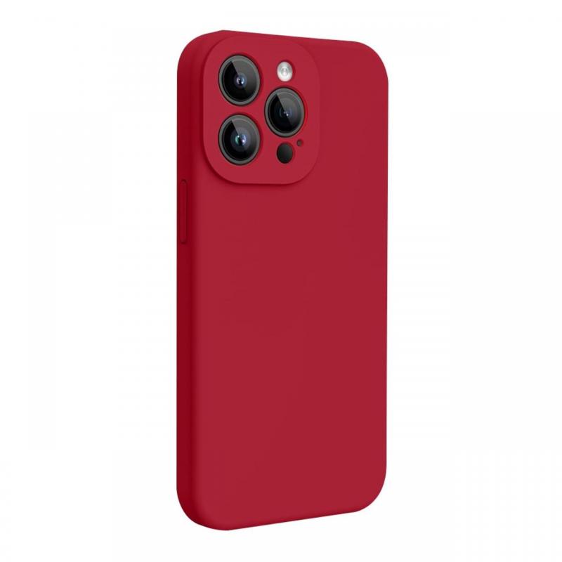 Lemontti Husa Liquid Silicon MagCharge iPhone 15 Pro Max Visiniu (protectie 360°, material fin, captusit cu microfibra)