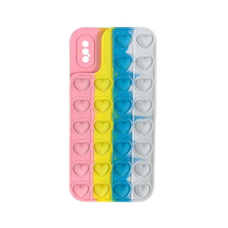Husa iPhone X / XS Lemontti Heart Pop it Multicolor 2