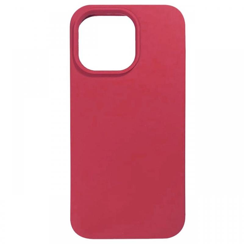 Lemontti Husa Liquid Silicon MagCharge iPhone 14 Roze (protectie 360°, material fin, captusit cu microfibra)