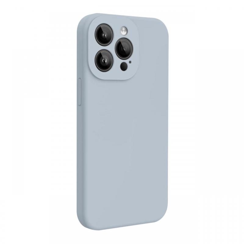 Lemontti Husa Liquid Silicon MagCharge iPhone 15 Pro Albastru (protectie 360°, material fin, captusit cu microfibra)