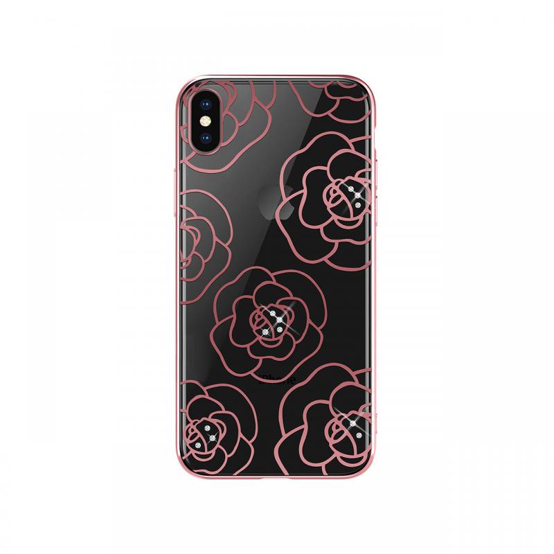 Carcasa iPhone XS / X Devia Camellia Rose Gold