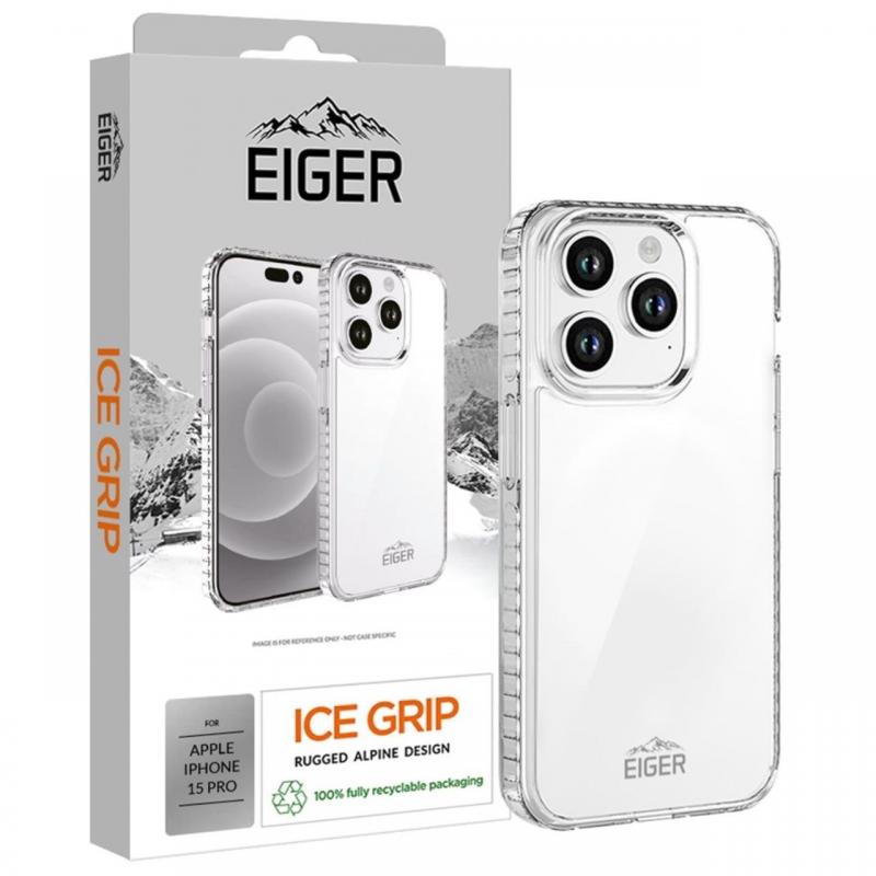 Eiger Husa Ice Grip iPhone 15 Pro Clear