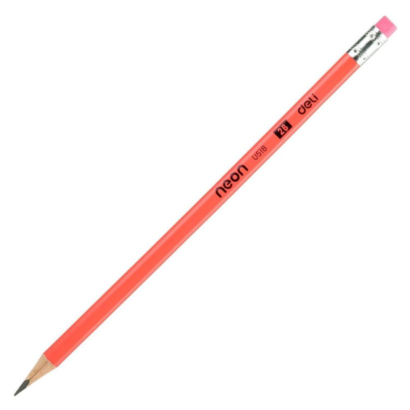 Creion HB 2, Deli Uspire, cu Guma de Sters