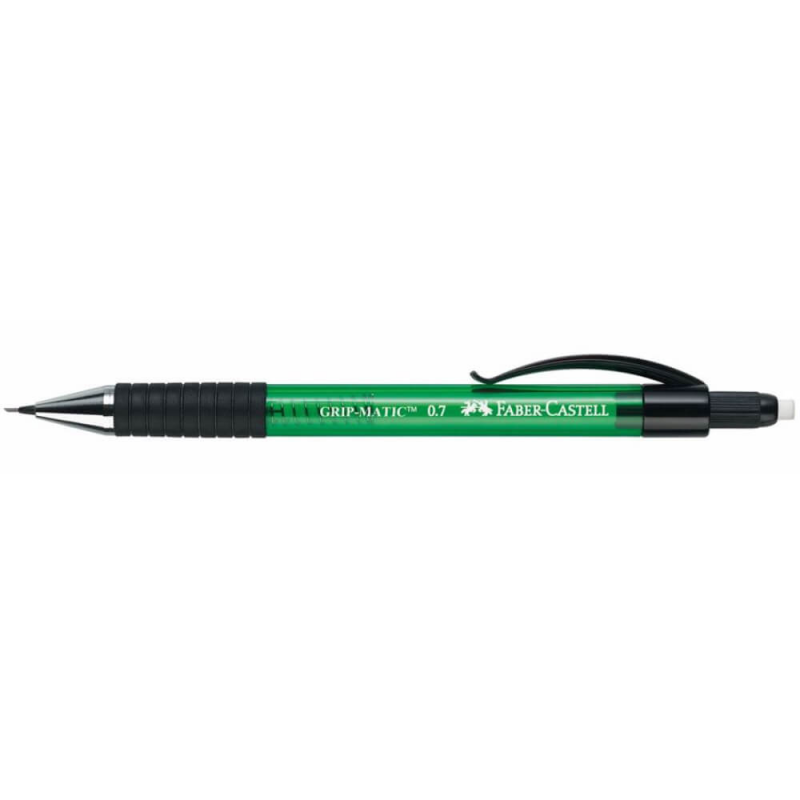 Creion Mecanic Grip-Matic 1377 Faber-Castell, Mina 0.7 mm, Culoare Corp Verde