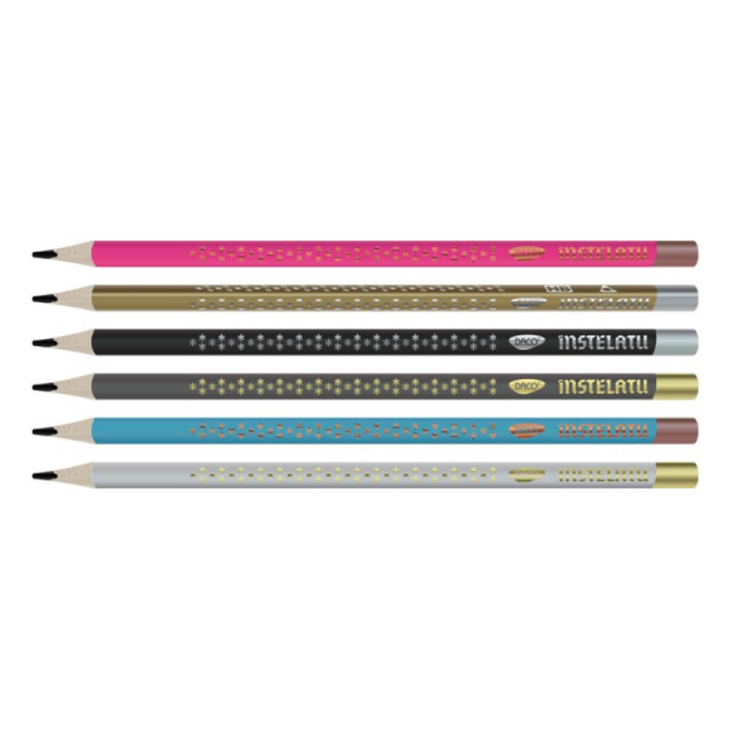 Set 72 Creioane Daco Instelatu, Corp Diverse Culori