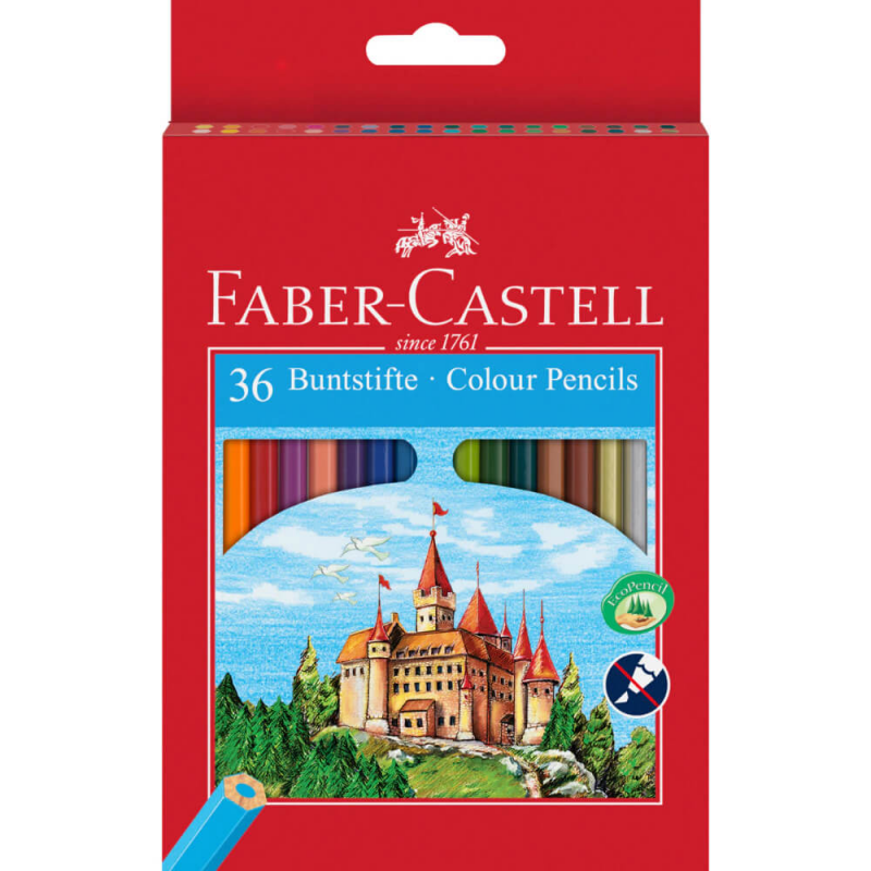 Creioane Colorate Faber-Castell Eco, 36 Buc/Set, Culori Asortate