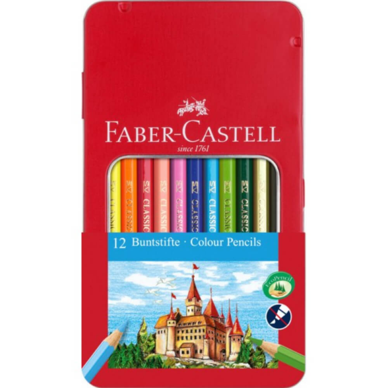 Creioane Colorate Faber-Castell Eco, 12 Buc/Set
