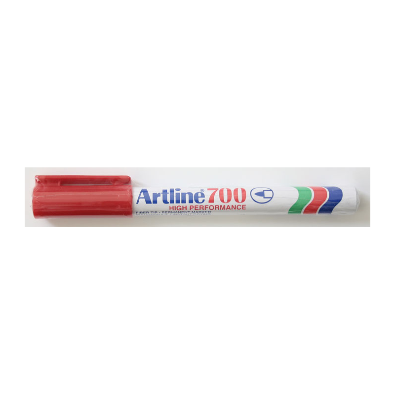 Permanent Marker Artline 700, Corp Metalic, Varf Rotund 0.7mm - Rosu