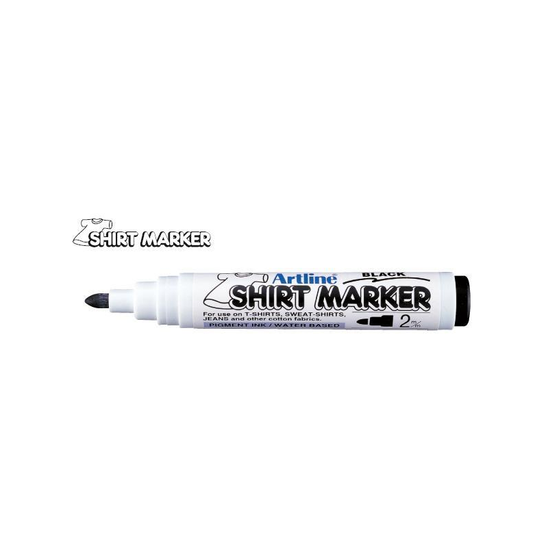 T-shirt Marker Artline, Corp Plastic, Varf Rotund 2.0mm - Negru