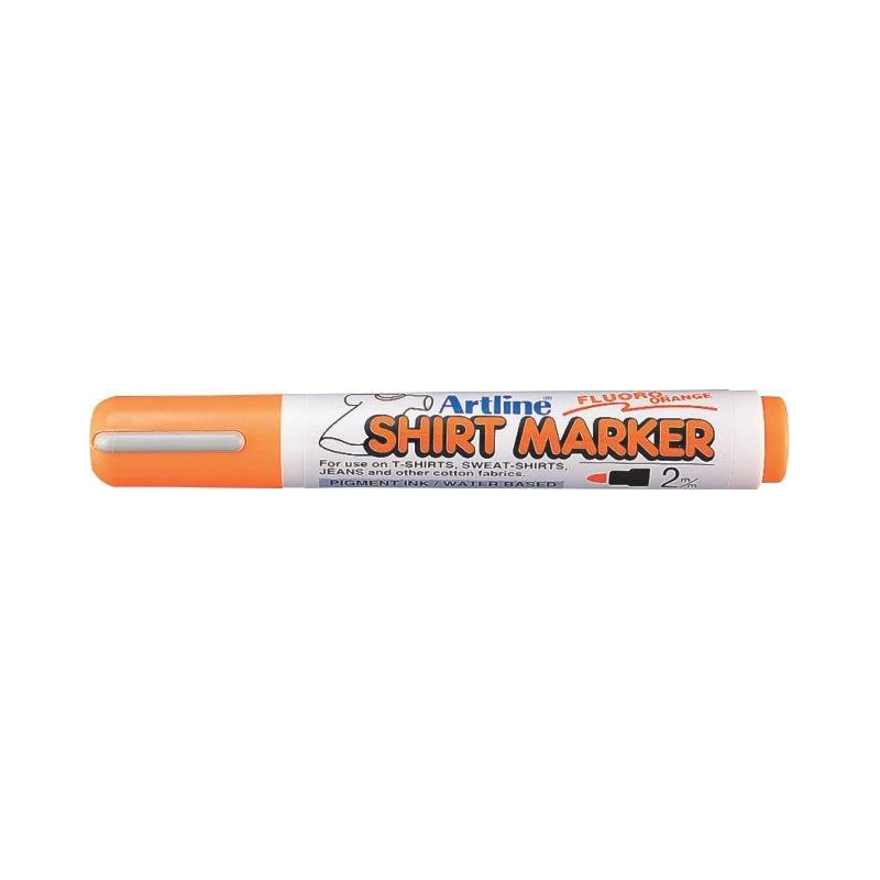 T-shirt Marker Artline, Corp Plastic, Varf Rotund 2.0mm - Portocaliu Fluorescent