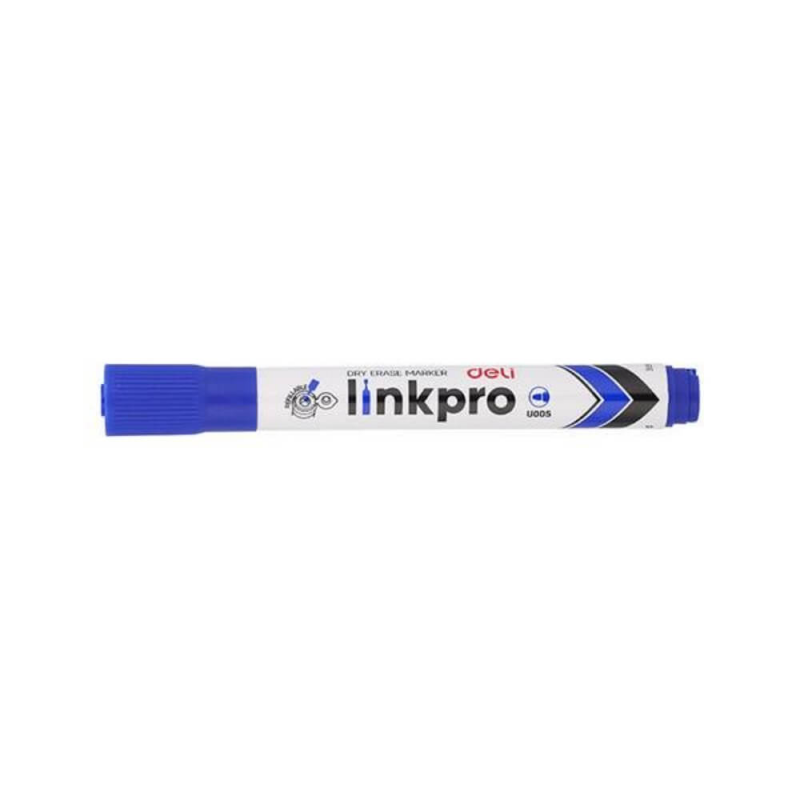 Marker Whiteboard Deli Link Pro, Albastru, Varf Rotund 2 mm