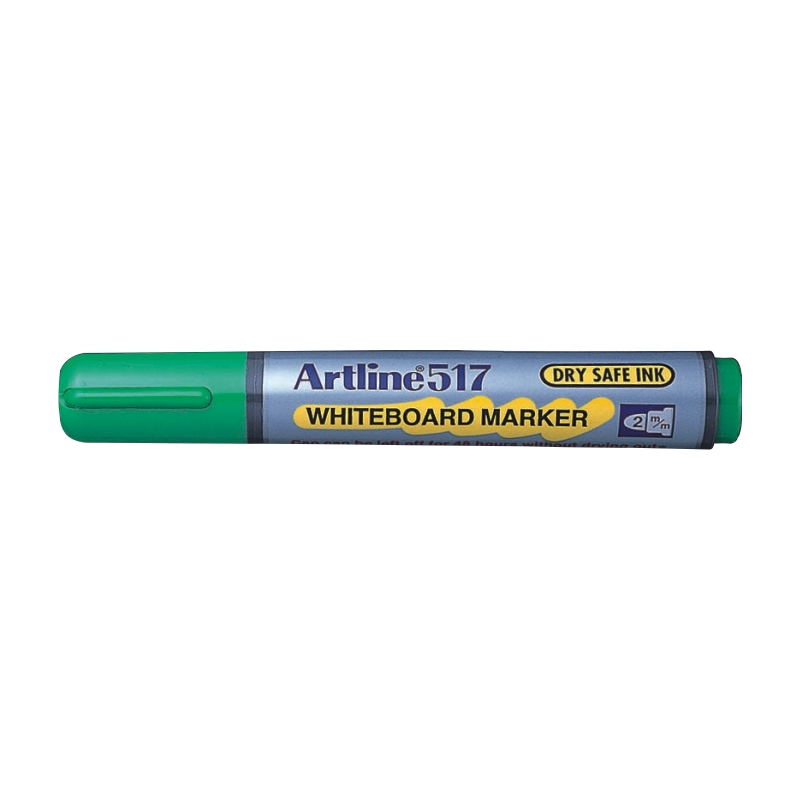 Marker Pentru Tabla De Scris Artline 517 - Dry Safe Ink, Varf Rotund 2.0mm - Verde