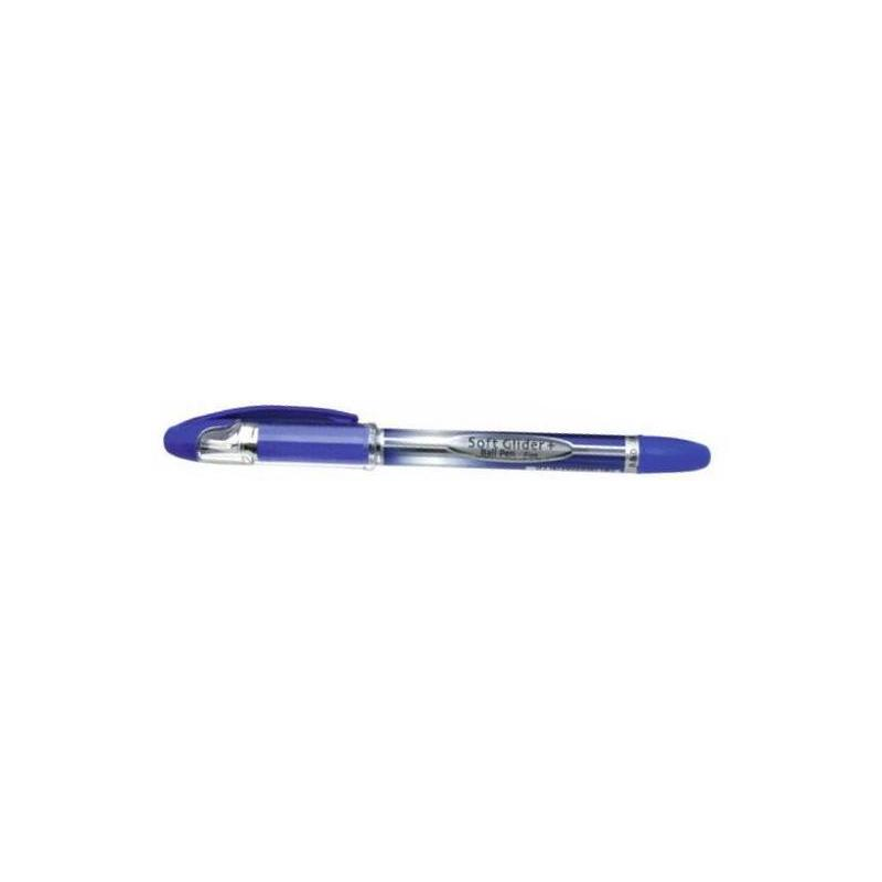 Pix Penac Soft Glider, Rubber Grip, 1.6mm, Varf Metalic - Scriere Albastra